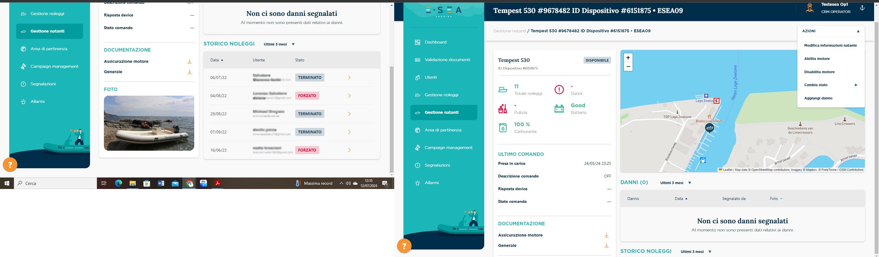 CRM — Vessel monitoring